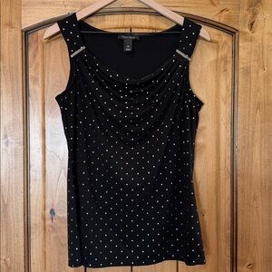 White House Black Market Black Blouse
